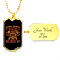 When Others Run Out Firefighter Gift Stainless Steel or 18k Gold Dog Tag 24" Chain-Express Your Love Gifts