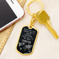 When The Sun Shines Keychain Stainless Steel or 18k Gold Dog Tag Keyring-Express Your Love Gifts
