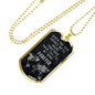 When The Sun Shines Necklace Stainless Steel or 18k Gold Dog Tag 24" Chain-Express Your Love Gifts