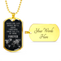 When The Sun Shines Necklace Stainless Steel or 18k Gold Dog Tag 24" Chain-Express Your Love Gifts
