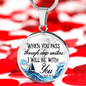 When You Pass Isaiah 43:2 Christian Necklace Circle Pendant Stainless Steel or 18k Gold 18-22-Express Your Love Gifts