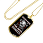 Where The Devil Dances Firefighter Gift Stainless Steel or 18k Gold Dog Tag 24" Chain-Express Your Love Gifts