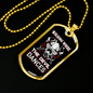 Where The Devil Dances Firefighter Gift Stainless Steel or 18k Gold Dog Tag 24" Chain-Express Your Love Gifts