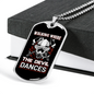 Where The Devil Dances Firefighter Gift Stainless Steel or 18k Gold Dog Tag 24" Chain-Express Your Love Gifts