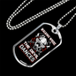 Where The Devil Dances Firefighter Gift Stainless Steel or 18k Gold Dog Tag 24" Chain-Express Your Love Gifts