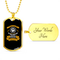 Whether We Believe God Christian Necklace Stainless Steel or 18k Gold Dog Tag 24" Chain-Express Your Love Gifts