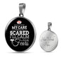 While You'Re In My CAre Nurse Circle Necklace Stainless Steel or 18k Gold 18-22"-Express Your Love Gifts