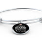 While You'Re In My CAre Nurse Circle Pendant Bangle Stainless Steel or 18k Gold 18-22"-Express Your Love Gifts