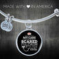 While You'Re In My CAre Nurse Circle Pendant Bangle Stainless Steel or 18k Gold 18-22"-Express Your Love Gifts
