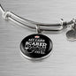 While You'Re In My CAre Nurse Circle Pendant Bangle Stainless Steel or 18k Gold 18-22"-Express Your Love Gifts