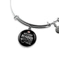While You'Re In My CAre Nurse Circle Pendant Bangle Stainless Steel or 18k Gold 18-22"-Express Your Love Gifts