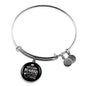 While You'Re In My CAre Nurse Circle Pendant Bangle Stainless Steel or 18k Gold 18-22"-Express Your Love Gifts