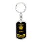 Whippet Keychain Stainless Steel or 18k Gold-Express Your Love Gifts