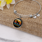 White Boxer Mom Bracelet Stainless Steel or 18k Gold Circle Bangle-Express Your Love Gifts