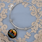White Boxer Mom Bracelet Stainless Steel or 18k Gold Circle Bangle-Express Your Love Gifts