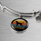 White Boxer Mom Bracelet Stainless Steel or 18k Gold Circle Bangle-Express Your Love Gifts