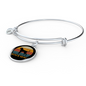 White Boxer Mom Bracelet Stainless Steel or 18k Gold Circle Bangle-Express Your Love Gifts