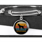 White Boxer Mom Bracelet Stainless Steel or 18k Gold Circle Bangle-Express Your Love Gifts