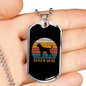 White Boxer Mom Necklace Stainless Steel or 18k Gold Dog Tag 24" Chain-Express Your Love Gifts