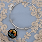 White Chihuahua Mom Bracelet Stainless Steel or 18k Gold Circle Bangle-Express Your Love Gifts