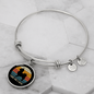 White Chihuahua Mom Bracelet Stainless Steel or 18k Gold Circle Bangle-Express Your Love Gifts