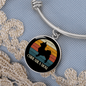 White Chihuahua Mom Bracelet Stainless Steel or 18k Gold Circle Bangle-Express Your Love Gifts
