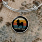 White Chihuahua Mom Bracelet Stainless Steel or 18k Gold Circle Bangle-Express Your Love Gifts