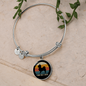 White Chihuahua Mom Bracelet Stainless Steel or 18k Gold Circle Bangle-Express Your Love Gifts