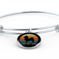 White Chihuahua Mom Bracelet Stainless Steel or 18k Gold Circle Bangle-Express Your Love Gifts