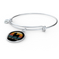 White Chihuahua Mom Bracelet Stainless Steel or 18k Gold Circle Bangle-Express Your Love Gifts
