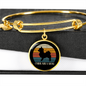White Chihuahua Mom Bracelet Stainless Steel or 18k Gold Circle Bangle-Express Your Love Gifts