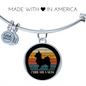 White Chihuahua Mom Bracelet Stainless Steel or 18k Gold Circle Bangle-Express Your Love Gifts