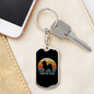 White Chihuahua Mom Keychain Stainless Steel or 18k Gold Dog Tag Keyring-Express Your Love Gifts