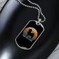 White Chihuahua Mom Necklace Stainless Steel or 18k Gold Dog Tag 24" Chain-Express Your Love Gifts