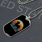 White Chihuahua Mom Necklace Stainless Steel or 18k Gold Dog Tag 24" Chain-Express Your Love Gifts