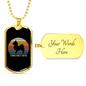 White Chihuahua Mom Necklace Stainless Steel or 18k Gold Dog Tag 24" Chain-Express Your Love Gifts