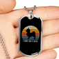 White Chihuahua Mom Necklace Stainless Steel or 18k Gold Dog Tag 24" Chain-Express Your Love Gifts
