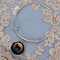 White Collie Mom Bracelet Stainless Steel or 18k Gold Circle Bangle-Express Your Love Gifts