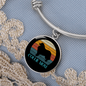 White Collie Mom Bracelet Stainless Steel or 18k Gold Circle Bangle-Express Your Love Gifts