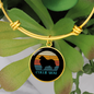 White Collie Mom Bracelet Stainless Steel or 18k Gold Circle Bangle-Express Your Love Gifts