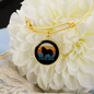 White Collie Mom Bracelet Stainless Steel or 18k Gold Circle Bangle-Express Your Love Gifts