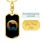 White Collie Mom Keychain Stainless Steel or 18k Gold Dog Tag Keyring-Express Your Love Gifts