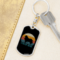 White Collie Mom Keychain Stainless Steel or 18k Gold Dog Tag Keyring-Express Your Love Gifts