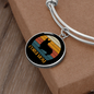 White Corgi Mom Bracelet Stainless Steel or 18k Gold Circle Bangle-Express Your Love Gifts