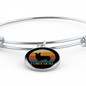 White Corgi Mom Bracelet Stainless Steel or 18k Gold Circle Bangle-Express Your Love Gifts
