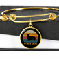 White Corgi Mom Bracelet Stainless Steel or 18k Gold Circle Bangle-Express Your Love Gifts