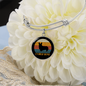 White Corgi Mom Bracelet Stainless Steel or 18k Gold Circle Bangle-Express Your Love Gifts