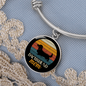 White Dachshund Mom Bracelet Stainless Steel or 18k Gold Circle Bangle-Express Your Love Gifts