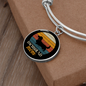 White Dachshund Mom Bracelet Stainless Steel or 18k Gold Circle Bangle-Express Your Love Gifts