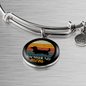 White Dachshund Mom Bracelet Stainless Steel or 18k Gold Circle Bangle-Express Your Love Gifts